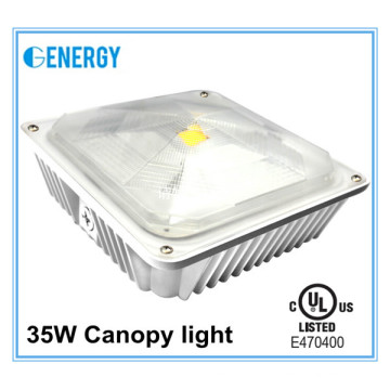 A luz do dossel do diodo emissor de luz cobre 35w para o posto de gasolina 2700lm com aprovaçã0 do UL